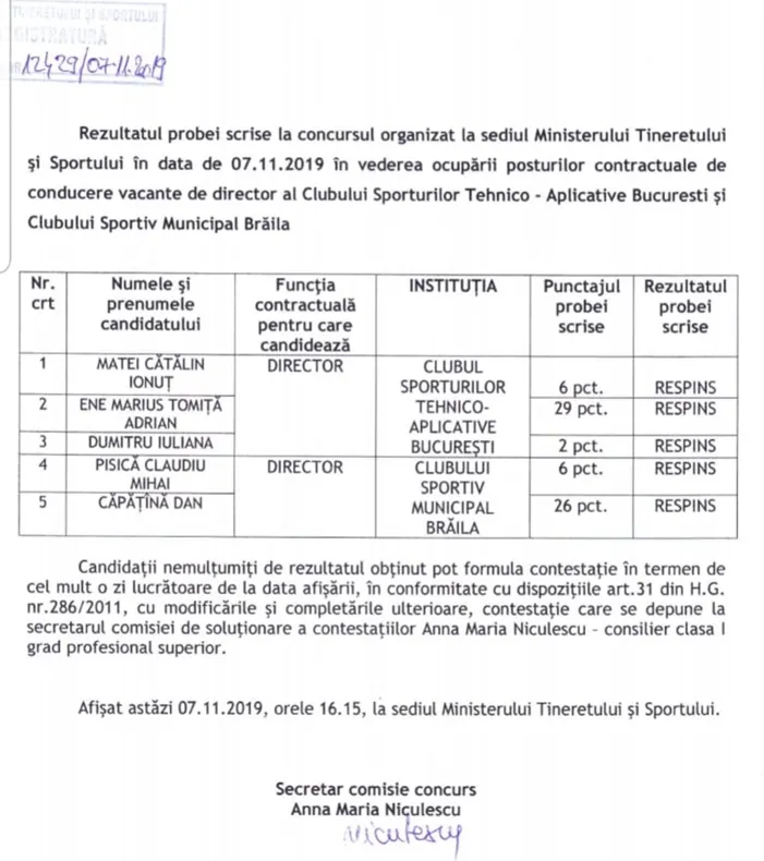 RESPINS pentru a doua oară! Claudiu Pisică a obținut doar 6 puncte la examenul pentru conducerea CSM!