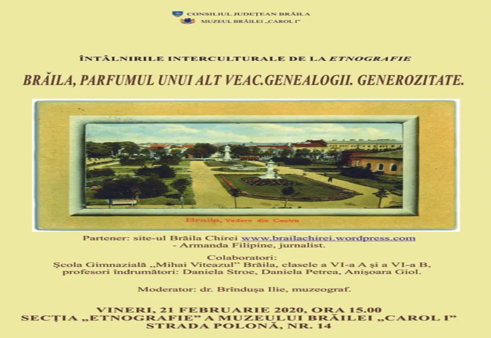 Întâlnirile interculturale de la Etnografie, proiect inițiat de secția „Etnografie” a Muzeului Brăilei „Carol I” 