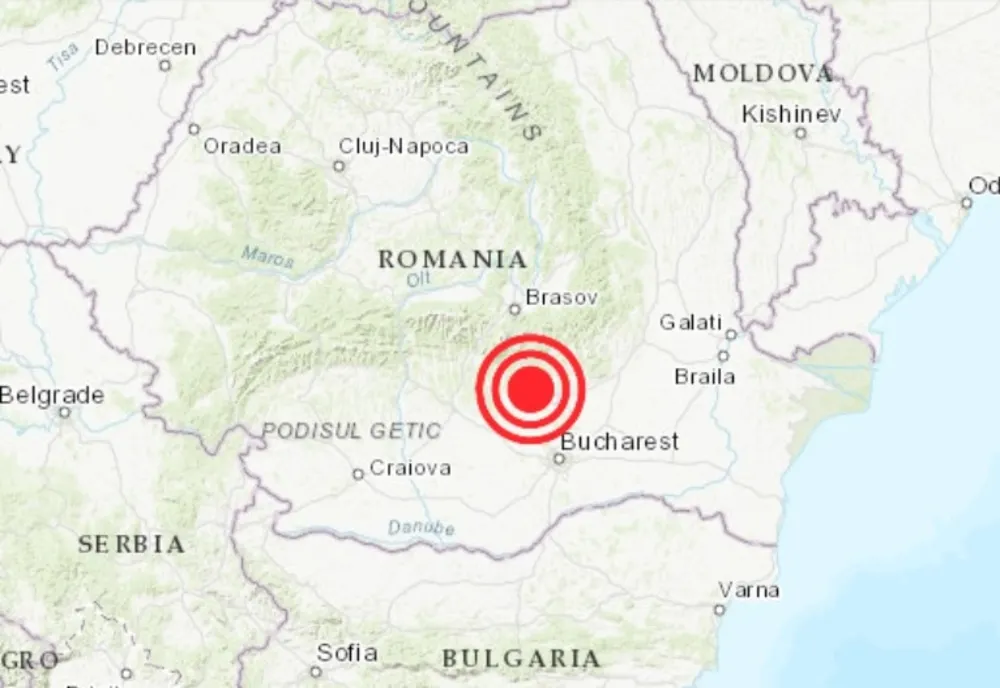 Cutremur de 4,1 grade pe scara Richter cu epicentrul la aproximativ 130 km de Brăila