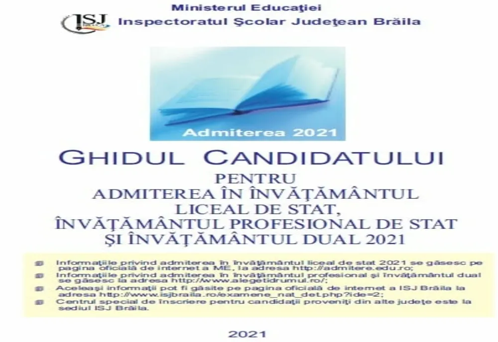 Oferta educațională pentru admiterea în clasa a IX-a, la nivelul județului Brăila