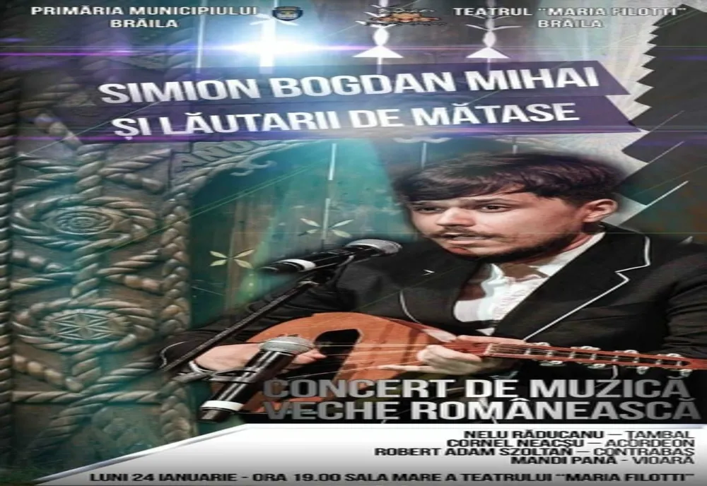 Concert de muzică tradițională românească pe scena Teatrului ”Maria Filotti” din Brăila