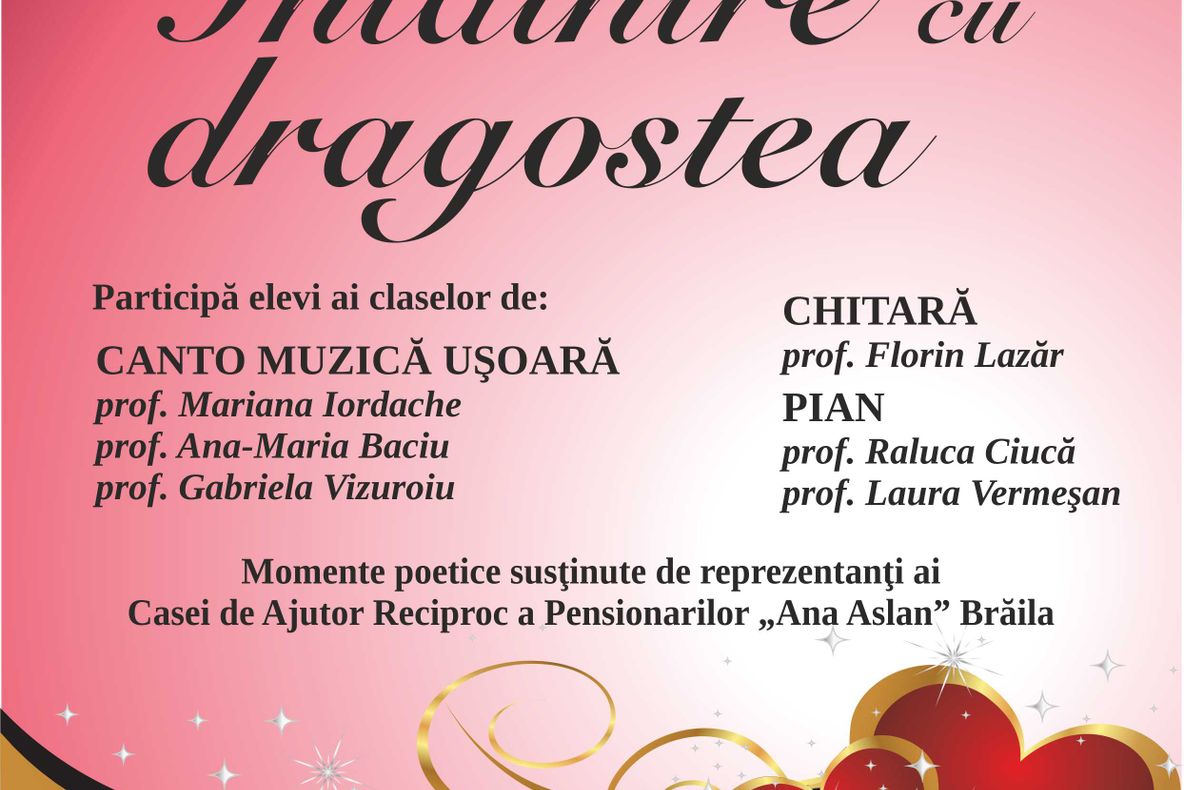 Valentine’s Day sărbătorită la Şcoala Populară de Arte "Vespasian Lungu"