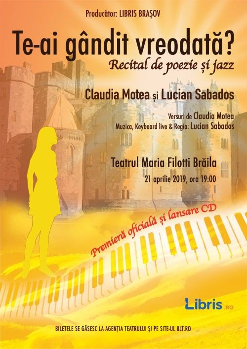 Recital de poezie și jazz la Sala Avantgarde