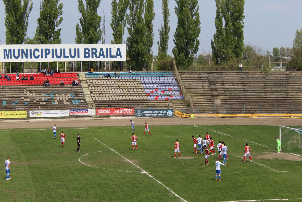 Dacia Unirea Brăila umilită pe teren propriu de Universitatea Cluj