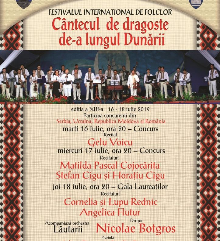 Recitaluri de excepție la a XIII-a ediție a Festivalului ”Cântecul de dragoste de-a lungul Dunării”