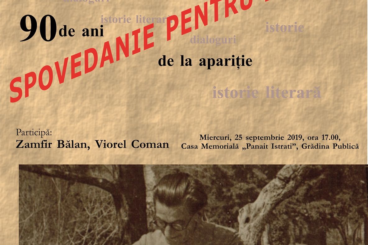 O carte document: ”Spovedanie pentru învinși” de Panait Istrati