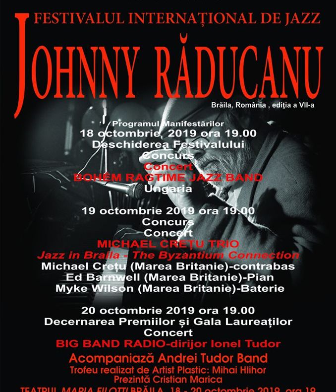 Vineri începe a VII-a ediție a Festivalului de Jazz Johnny Răducanu