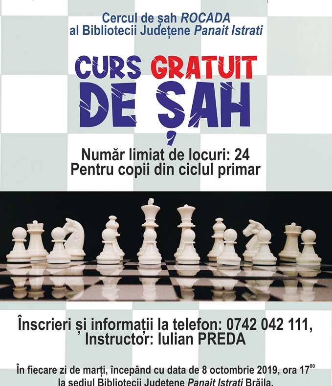 Antrenăm inteligența! Încep înscrierile la Cercul de șah ROCADA