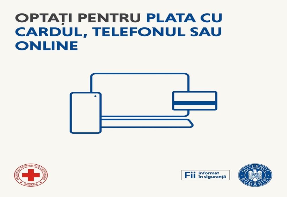 Optați pentru plata cu cardul, cu telefonul sau online