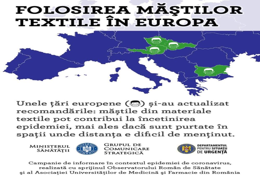 Folosirea măștilor textile