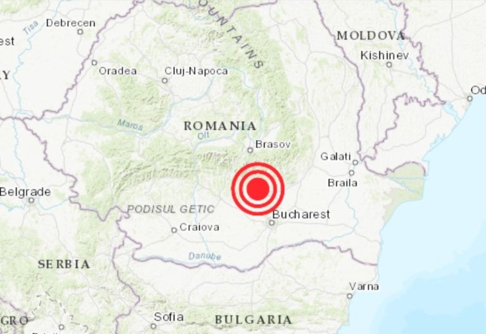 Cutremur de 4,1 grade pe scara Richter cu epicentrul la aproximativ 130 km de Brăila