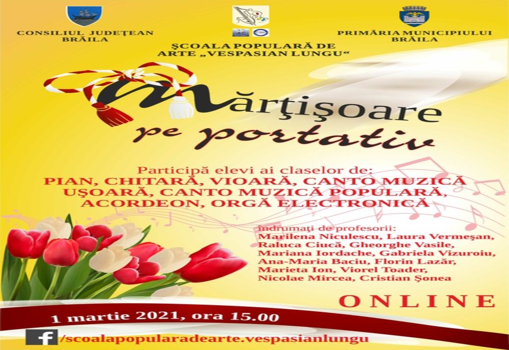 Spectacolul muzical online "Mărţişoare pe portativ"