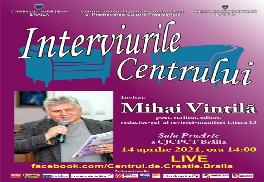 Mihai Vintilă, invitatul de astăzi la Interviurile Centrului