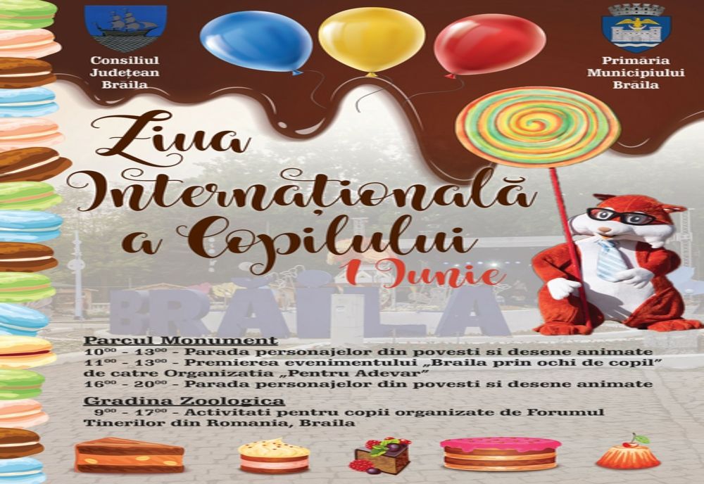 Activități organizate de Primăria Brăila cu ocazia Zilei Copilului