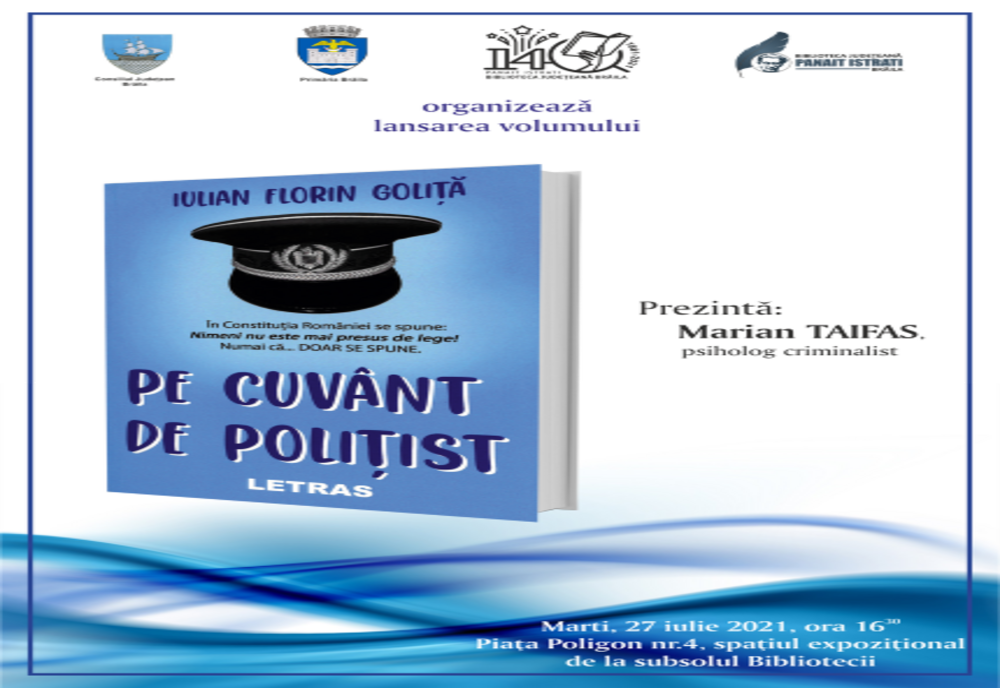 Lansare de carte la Biblioteca Județeană “Panait Istrati” Brăila