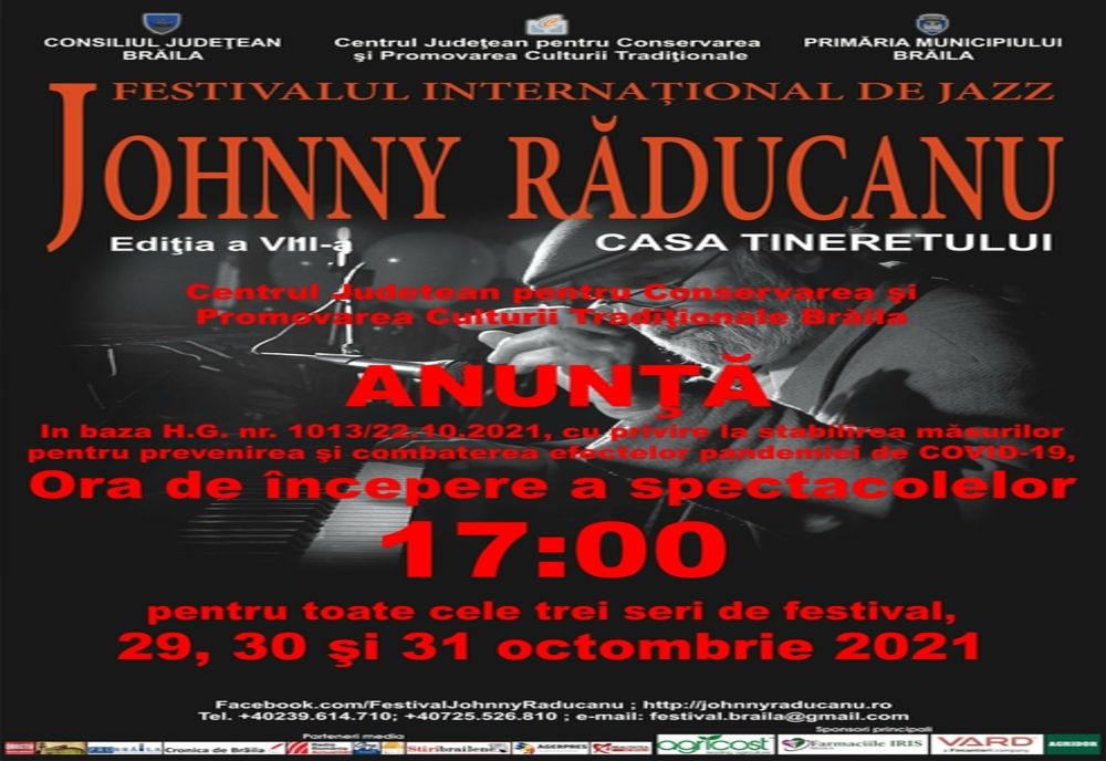 Vineri începe a VIII-a ediție a Festivalului Internaţional de Jazz Johnny Răducanu