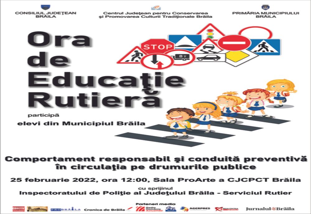 Ora de educație rutieră la Centrul Județean pentru Conservarea și Promovarea Culturii Tradiționale Brăila