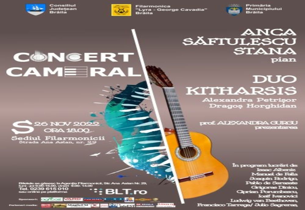 Concert cameral la Filarmonica „Lyra – George Cavadia”