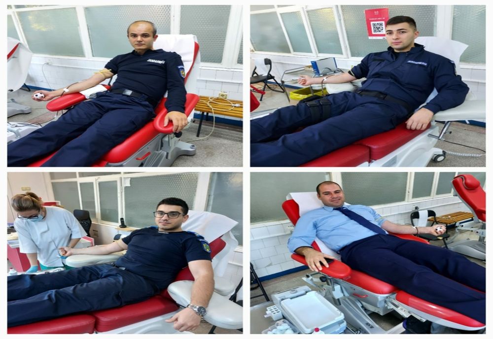 Jandarmii brăileni au donat sânge, în contextul lipsei acute de sânge din spitale