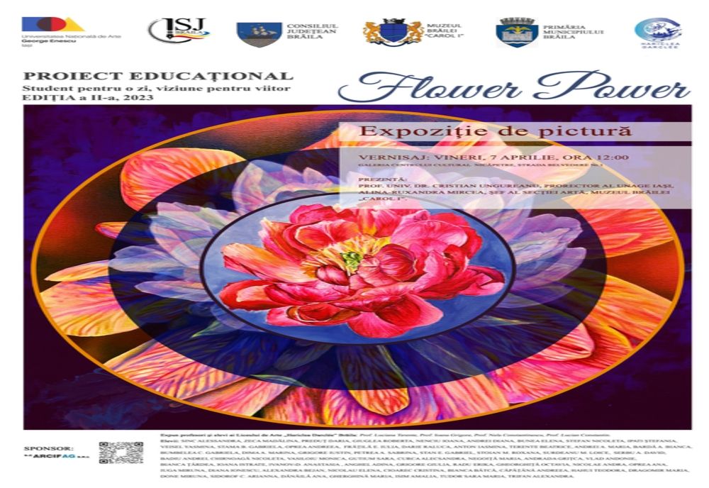 Expoziție de pictură și ceramică „Flower Power”, la Galeria Centrului Cultural Nicăpetre din Brăila