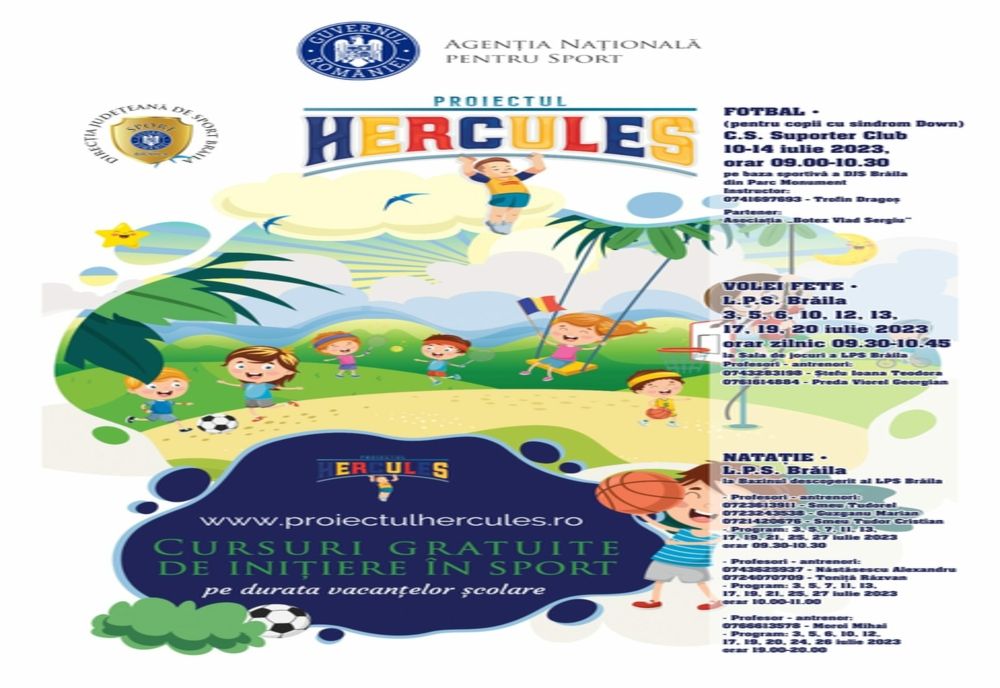 Proiectul „Hercules” ediţia a IV-a la Brăila (03-28 iulie 2023)