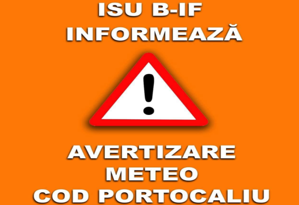 ANM A EMIS O AVERTIZARE METEO COD PORTOCALIU DE VÂNT PUTERNIC  