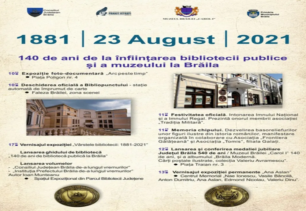 140 de ani de bibliotecă publică la Brăila