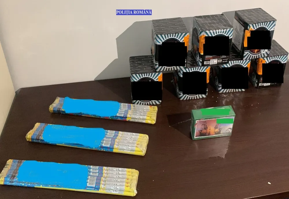 24 de kilograme de materiale pirotehnice confiscate de polițiștii brăileni