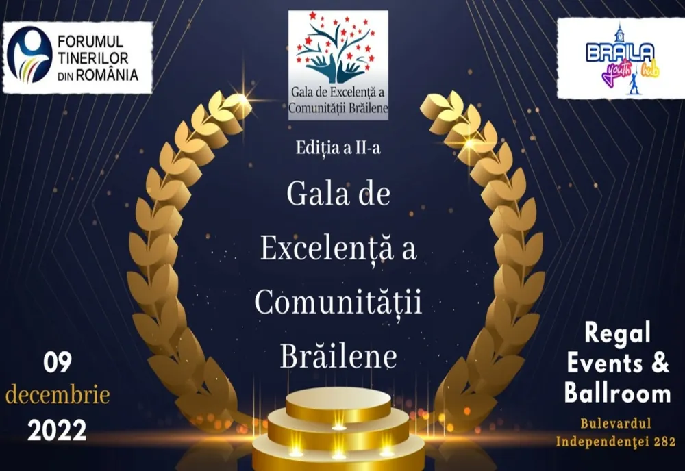 Au fost desemnați finaliștii Galei de Excelență a Comunității Brăilene, ediția a II-a