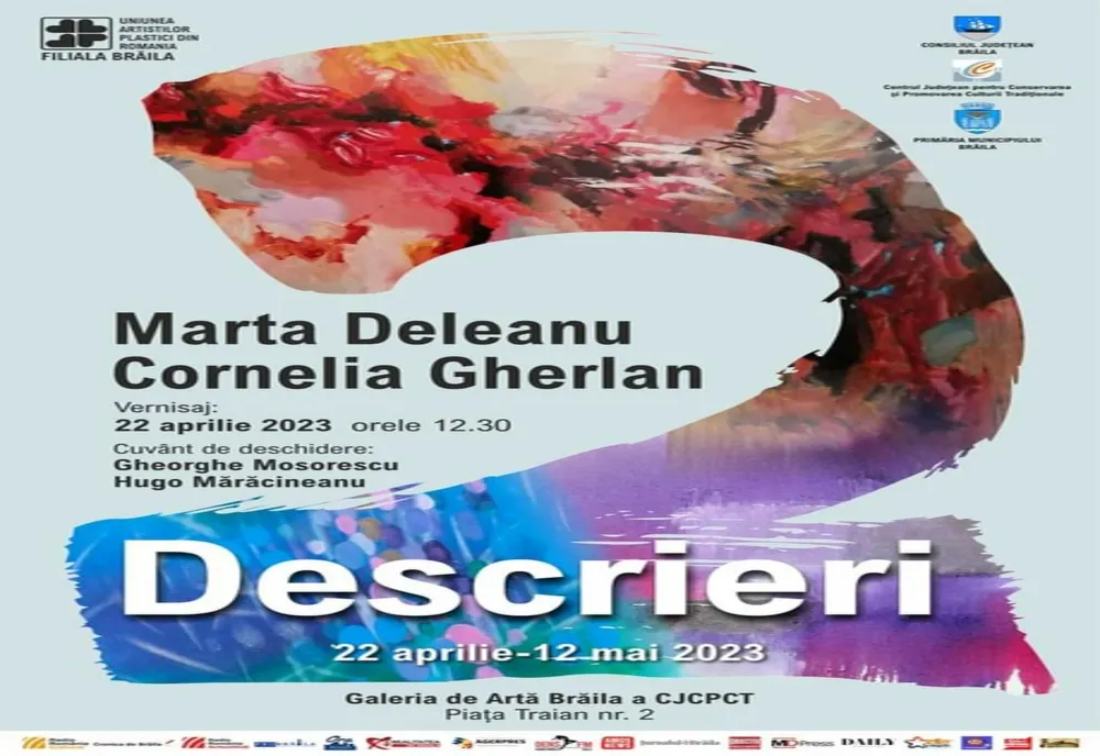 Vernisajul Expozițiilor personale de pictură și grafică ,,Descrieri'', semnate de Marta Deleanu si Cornelia Gherlan