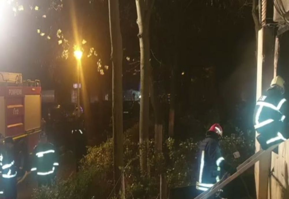 Incendiu intr-un bloc din Galati
