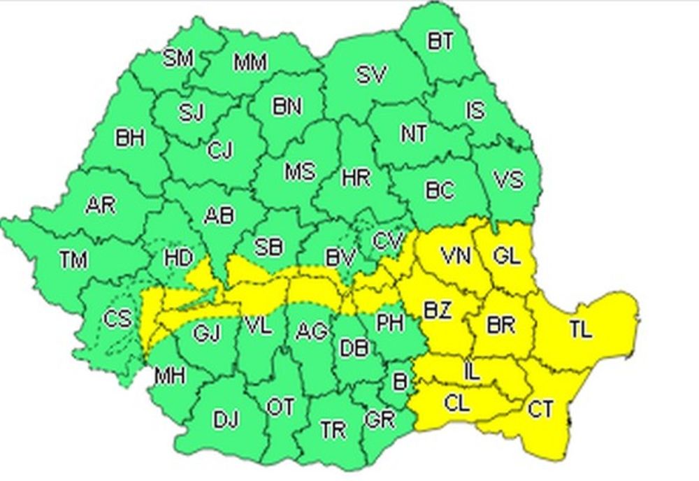 Cod galben luni, 6 ianuarie