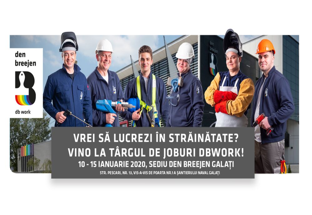 Cauți loc de muncă în străinătate? Vino la târgul de joburi DB WORK organizat la Galați pe 10-15 ianuarie