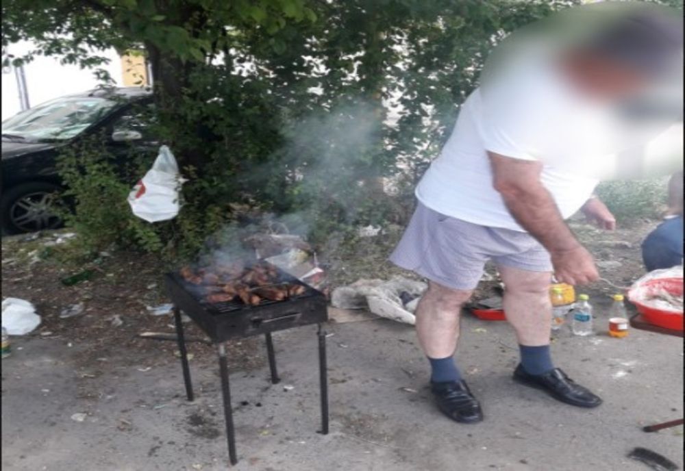 În situație de urgență, cinci brăileni făceau grătar în mijlocul unei străzi din municipiu