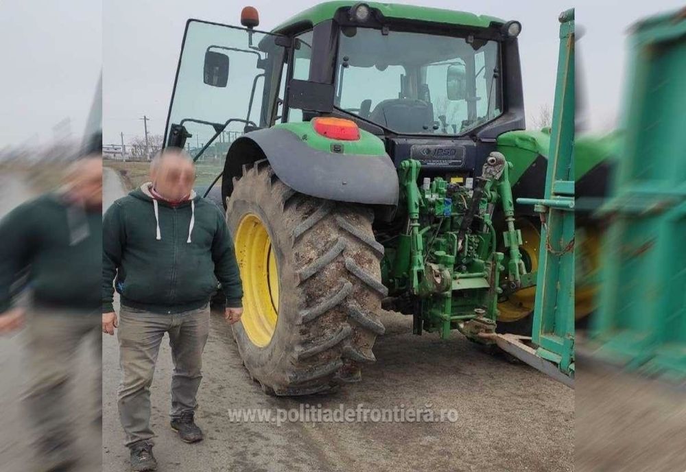 Brăilean de 62 de ani depistat la volanul unui tractor neînmatriculat