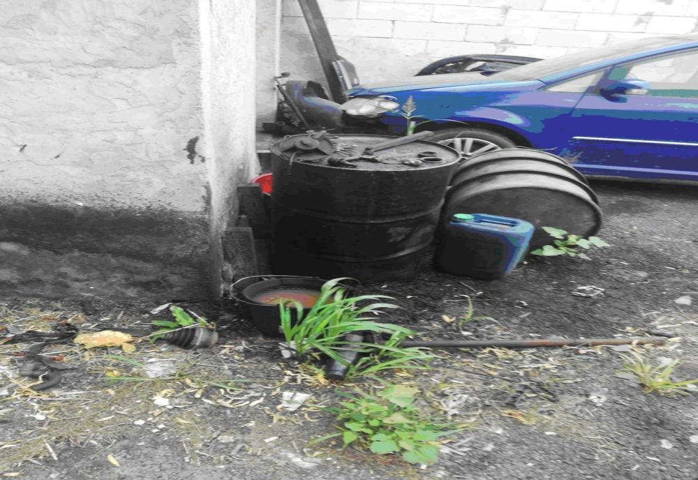 Atelier de reparații auto sancționat contravențional de Garda de Mediu Brăila