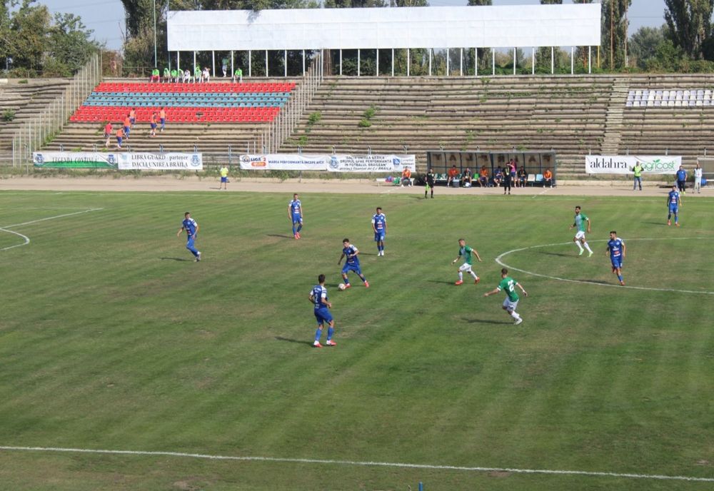 Dacia Unirea Brăila la primul eșec pe teren propriu în acest sezon de Liga a 2-a