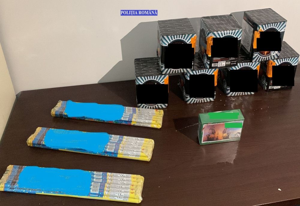 24 de kilograme de materiale pirotehnice confiscate de polițiștii brăileni