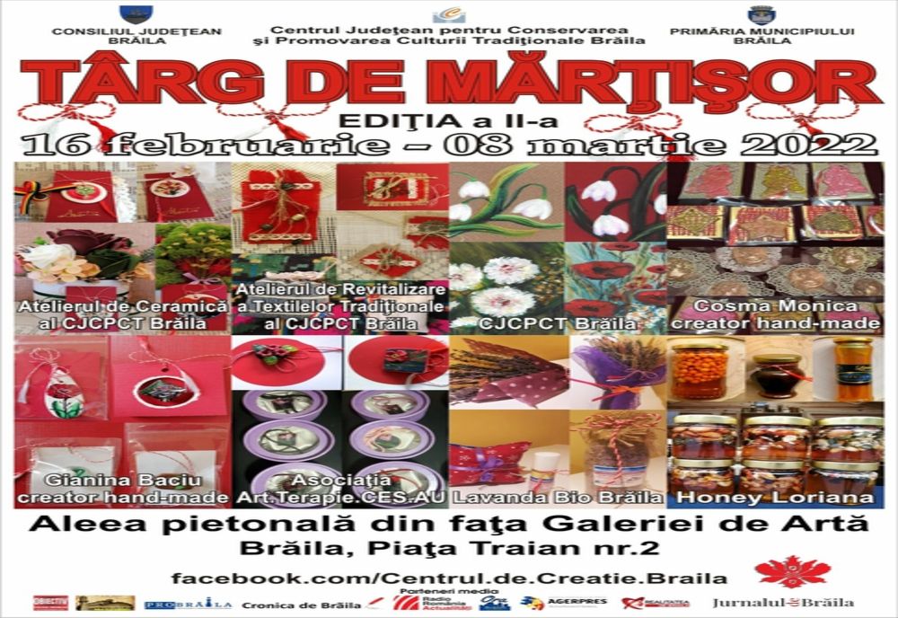 Centrul de Creație Brăila organizează a doua ediție a Târgului de Mărţişor