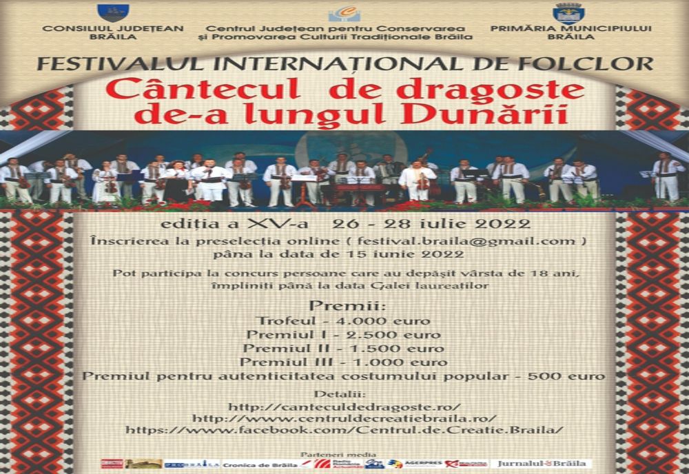Au fost desemnați cei 30 de concurenți la Festivalul Internațional de Folclor "Cântecul de dragoste de-a lungul Dunării"