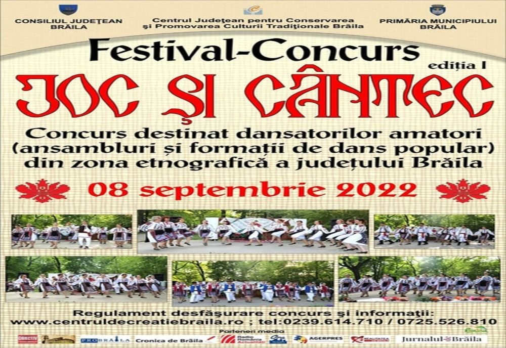 Șase ansambluri folclorice brăilene vor participa la Festivalul-concurs „Joc și cântec”