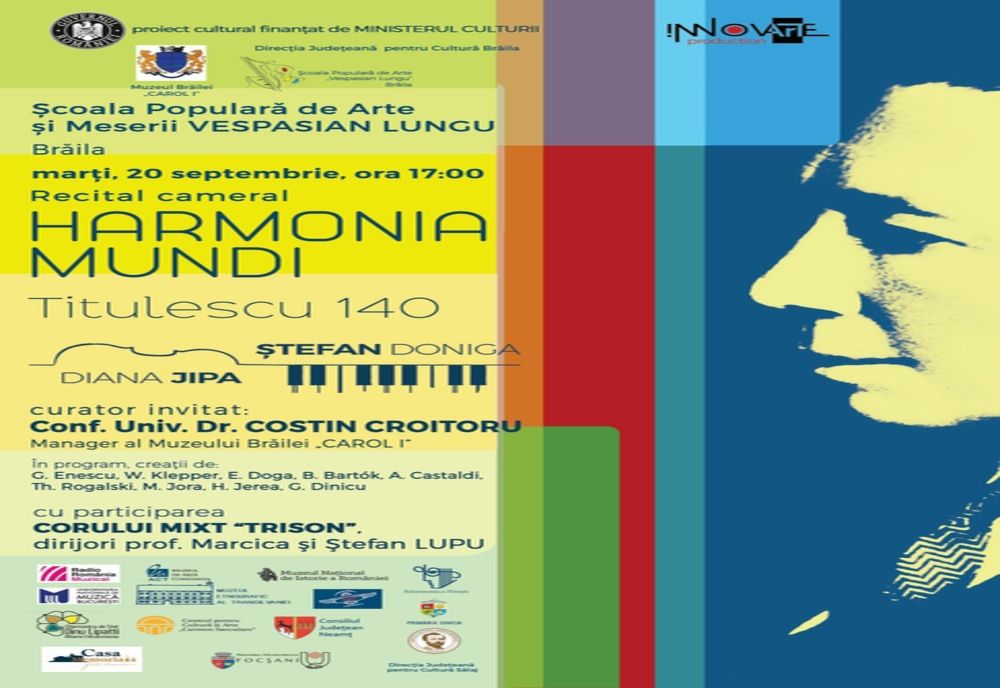 Recital cameral desfășurat la Brăila, în cadrul turneului național „HARMONIA MUNDI”