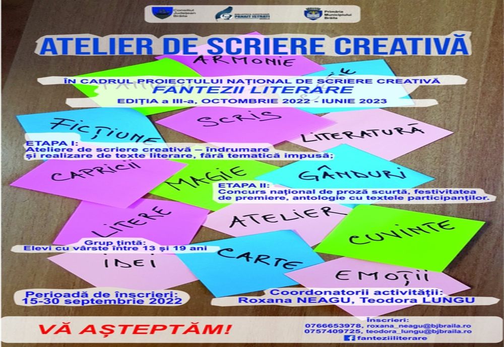 Ateliere pentru copii de scriere corecta si creativa