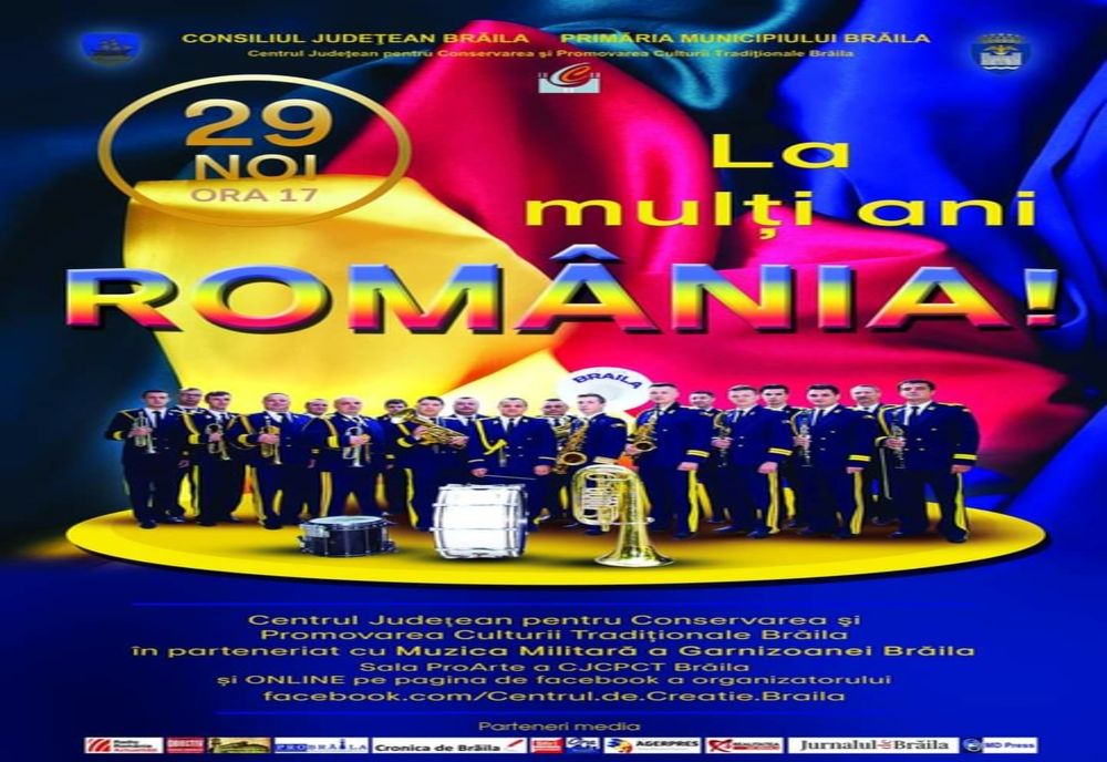 Concert susținut de Muzica Militară a Garnizoanei Brăila cu ocazia Zilei Naționale a României