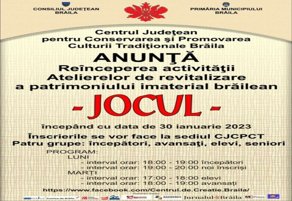 Atelierele de revitalizare a patrimoniului imaterial ”Jocul”