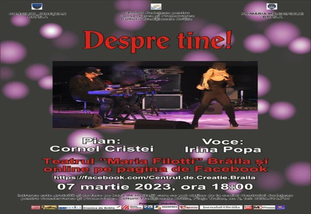 ”Despre tine!” - un program artistic impresionant de muzică pop-rock și jazz