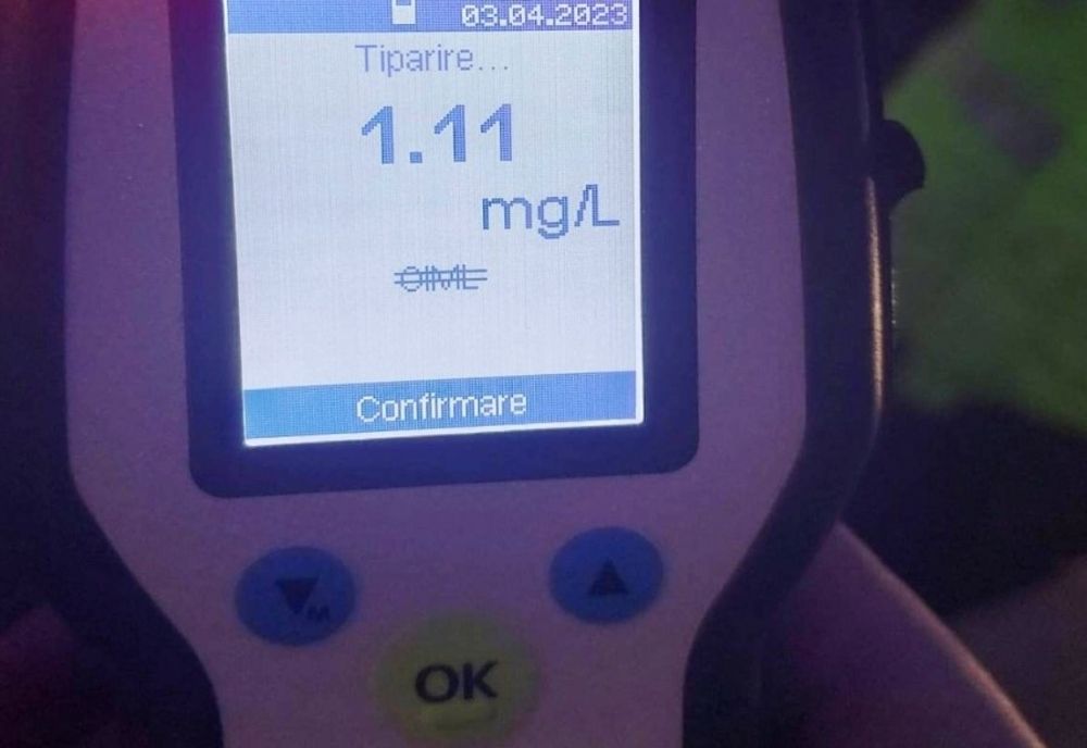 Un brăilean de 54 de ani depistat la volan având o alcoolemie de 1,11 mg/l alcool pur în aerul expirat