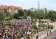 Protest al sindicaliștilor din învățământul brăilean în fața sediului Palatului Administrativ