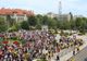 Protest al sindicaliștilor din învățământul brăilean în fața sediului Palatului Administrativ